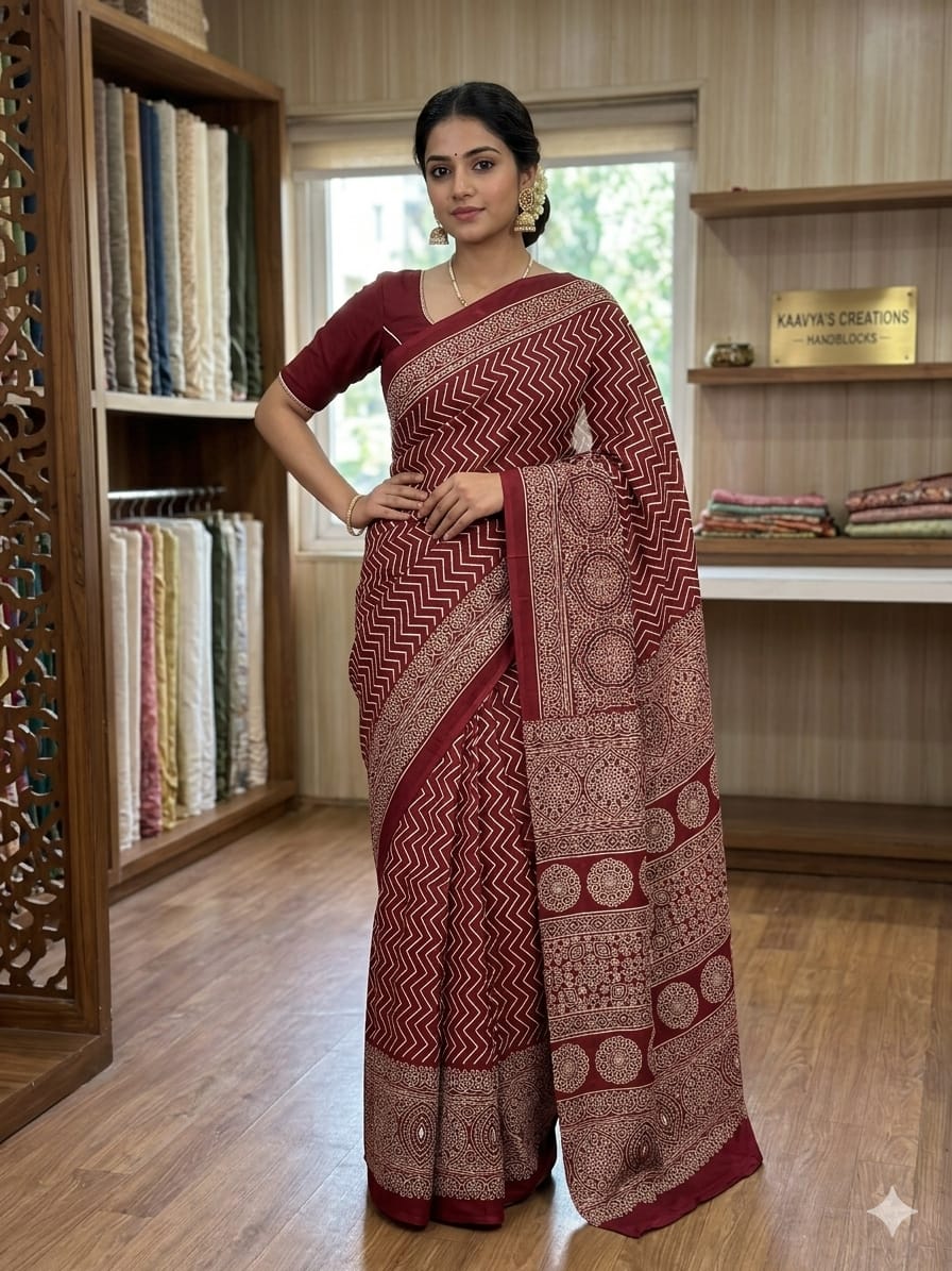 Cotton Saree with Traditional Border